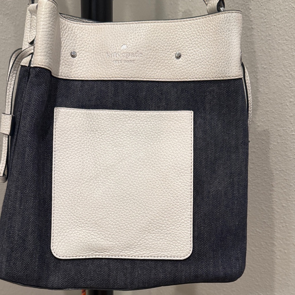 Kate Spade Denim and White Women's Crossbody Bag